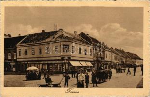 1926 Nagyszombat, Tyrnau, Trnava; Masarykova ulica / Masaryk utca, Anton Schmidt, Isidor Schwarcz, Max Magran és Fia üzlete / street view, shops (EK)