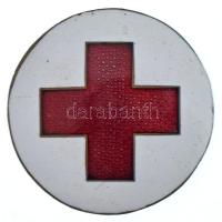 ~1910. "Vöröskereszt" zománcozott fém jelvény (34mm) T:XF / Hungary ~1910. "Red Cross" enamelled metal badge (34mm) C:XF