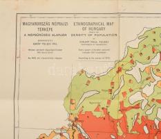 Magyarország néprajzi térképe a népsűrűség alapján. Szerkesztette gróf Teleki Pál. Ethnographical ma...