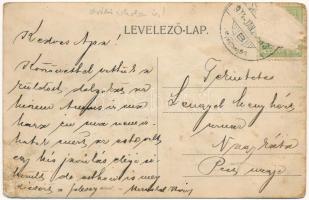 1914 Miava, Myjava; Római katolikus templom és iskola, Evangélikus templom, Kir. Járásbíróság, Közsé...