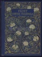 cca 1896 Dóczi Lajos: Faust aranyozott kiadói egészbőr-kötésben, aranyozott lapszélekkel Budapest, Lampel Róbert (Wodianer F. és fiai)