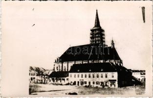 Kolozsvár, Cluj; Szent Mihály templom épülő tornya / church tower under construction. photo