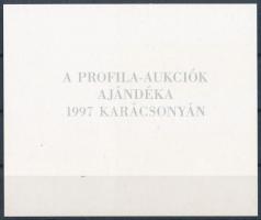 1997/KA19 175 éve született Petőfi Sándor emlékív hátoldalán "A PROFILA-AUKCIÓK AJÁNDÉKA 1997 KARÁCSONYÁN" felirattal