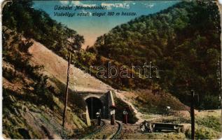 1923 Visóvölgy, Valea Viseului (Máramaros); vasúti alagút 160 m hosszú. Berger Miksa utóda kiadása / railway tunnel / Tunelul de la Valea Viseului (EM)