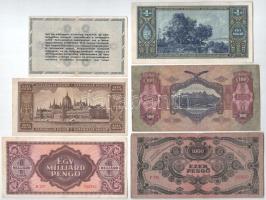 Vegyes 6db-os pengő tétel, mind fekete "Magyar Éremgyűjtők Egyesülete VII. Vándorgyűlés - A moh...