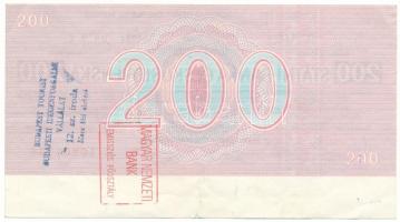 Csehszlovákia 1984. "Státni Banka Ceskoslovenská" utazási csekk 200K-ról T:F
Czechoslovak...