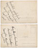 1916 Zagreb, Zágráb; - 2 db régi fotó képeslap / 2 pre-1945 photo postcards