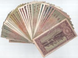 Vegyes 40db-os pengő bankjegy tétel T:XF-F közte 2db VG