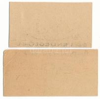 Miskolc 1920. 20f + 50f "Özv. Papszt Józsefné Vendéglő" T:XF,VF 50f-en szakadás
Adamo MIS...