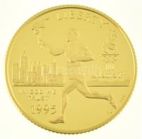 Amerikai Egyesült Államok 1995W 5$ Au "Atlantai Olimpia 1996 - Fáklyavivő" (8,35g/0.900) T...