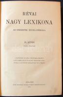 Révai Nagy Lexikona IX. kötet, Révai testvérek 1912, aranyozott kiadói egészvászon kötésben