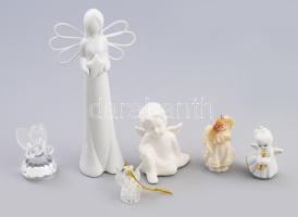 Kristály és porcelán angyal figurák 5-8 cm