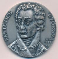 Képíró Zoltán (1944-1981) 1977. "Festetics György 1755-1819 / Keszthely Város Nagyjai Sorozat X. - MÉE Keszthely" ezüstpatinázott bronz emlékérem (60mm) T:AU  Adamo KE13