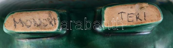 Kisüsti pálinka mázas kerámia butykos 15 cm