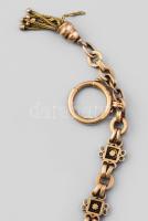 Arany (Au) 14K óralánc, jelzett, h: 30 cm, nettó: 29 g