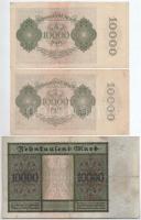 Németország / Weimari Köztársaság 1922. 10.000M (3x, ebből 2xklf) T:F Germany / Weimar Republic 1922...
