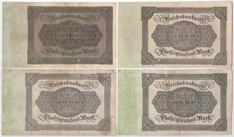 Németország / Weimari Köztársaság 1922. 50.000M (4x) T:F-VG Germany / Weimar Republic 1922. 50.000 M...