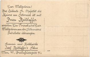 Reithoffer Tyre, Gummi- und Kabelwerke Josef Reithoffer's Söhne. Wien VI. Dreihufeisengasse 9/1...