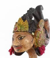 Indonéz faragott fa báb, m: cca 50 cm