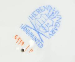 Herendi Indiai kosár mintás laposváza, jelzett, hibátlan, m: 18,5 cm