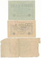 Németország / Weimari Köztársaság 1923. 100.000M + 200.000M + 50.000.000.000M T:AU-VG Germany / Weim...