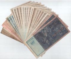 Német Birodalom 1908-1914. 20M-1000M (27x) T:F-VG German Empire 1908-1914. 20 Mark - 1000 Mark (27x)...