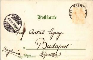 1898 (Vorläufer) Radfahrer's Traum. Radfahrer-Postkarten v. M. Seeger / Kerékpáros álom / Dream...