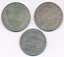 Ausztria 1925. 1Sch Ag + 1958. 10Sch Ag + 1972. 10Sch Ag T:XF-VF patina
Austria 1925. 1 Schilling A...