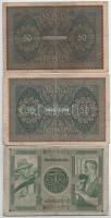 Németország / Weimari Köztársaság 1919. 50M (2x) + 1920. 50M + 100M (3x) T:F,VG Germany / Weimar Rep...