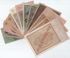 Német Birodalom / Németország / Weimari Köztársaság 1917-1922. 13db-os vegyes bankjegy tétel T:VF-VG...