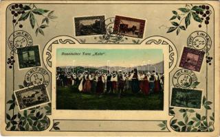 Sarajevo, Bosnischer Tanz Kolo / Bosnian dance, folklore. Simon Kattan - Art Nouveau montage with K....
