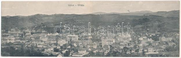 1914 Tuzla, 2-tiled folding panoramacard. Druck der Ung. Lichtdruck Act. Ges. 153. (Rb)