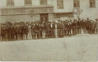 Mistelbach, Hauptplatz 24., Karl Ibel Spänglerei, H. Westermann / main square, shops. photo (fl)