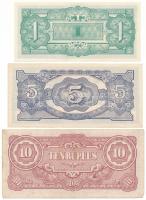 Mianmar / Japán megszállás DN (1942) 1R + DN (1942-1944) 5R + 10R T:AU-F
Myanmar / Japanese Occupat...