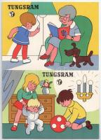 Tungsram izzó - 5 db MODERN magyar postatiszta reklám képeslap