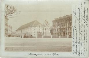 1903 Pozsony, Pressburg, Bratislava; Koronázási domb tér és Mária Terézia szobor / square, monument. photo (fl)