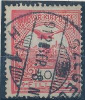 1909 Turul 10f túlfestékezett, szétfolyó, átszivárgó nyomat, 15 fogazással