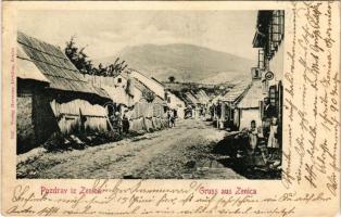 1901 Zenica, street view, folklore. Verlag Hermann Liebling (fl)