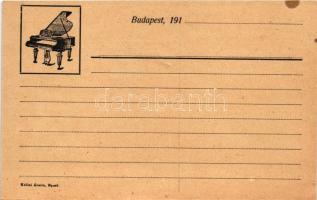 Kullmann Károly zongorakészítő és hangoló reklámja. Budapest II. Csalogány utca 17. (fl)