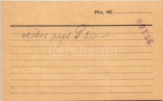 Pécs legrégibb kárpitos üzeme. Lederer Manó kárpitos és díszítő, antik bútor kereskedő reklámja. Péc...