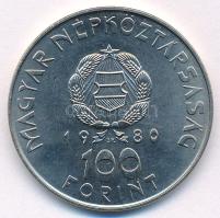 1980. 100Ft Ni "Szovjet-magyar közös űrrepülés" fóliában T:UNC Adamo EM61