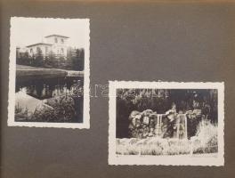 cca 1930-1940 Magas-Tátráról fotókat tartalmazó fotóalbum, 36 db fotóval, 6,5×8,5 cm