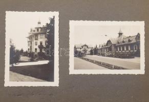 cca 1930-1940 Magas-Tátráról fotókat tartalmazó fotóalbum, 36 db fotóval, 6,5×8,5 cm