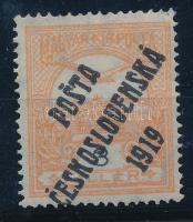 Posta Ceskoslovenska 1919 Turul 3f. Signed: Bodor