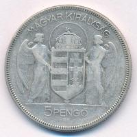 1930. 5P Ag " Horthy jobbra" T:F 
Adamo P8