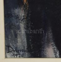 Dobroszláv József (1932-2016): Bányában, 1976. Akvarell, papír, jelzett. Üvegezett, kissé sérült fak...