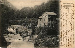 1906 Herkulesfürdő, Baile Herculane; Villanytelep. R. Krizsány kiadása / Elektrische Betriebsanlage / electric power plant, power station (fl)