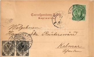 1902 Mostar, Bahnstrecke,. Lukasschluchtbrücke mit Ausblick auf die Prenj-Gruppe / railway track, br...