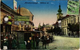 1915 Máramarossziget, Sighetu Marmatiei; Rákóczi út, üzletek / street view, shops (EB)