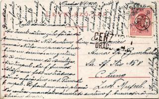 1920 Nagyvárad, Oradea; Pályaudvar, vasútállomás, villamos. Boros Jenő kiadása / railway station, tr...